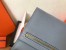 Hermes Blue Lin Epsom Bearn Gusset Wallet 