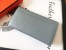 Hermes Blue Lin Epsom Constance Long Wallet