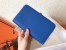 Hermes Bicolor Dogon Duo Wallet In Blue/Piment Leather