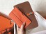 Hermes Bicolor Dogon Duo Wallet In Brown/Orange Leather