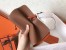 Hermes Bicolor Dogon Duo Wallet In Brown/Orange Leather