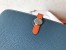 Hermes Bicolor Dogon Duo Wallet In Jean/Orange Leather