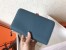 Hermes Bicolor Dogon Duo Wallet In Jean/Orange Leather
