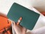 Hermes Bicolor Dogon Duo Wallet In Malachite/Orange Leather