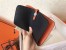 Hermes Bicolor Dogon Duo Wallet In Black/Orange Leather
