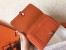 Hermes Bicolor Dogon Duo Wallet In Black/Orange Leather