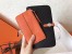 Hermes Bicolor Dogon Duo Wallet In Black/Orange Leather