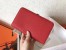 Hermes Bicolor Dogon Duo Wallet In Red/Jean Leather