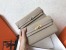 Hermes Kelly Classic Long Wallet In Grey Epsom Leather