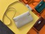 Hermes Kelly Classique To Go Wallet In Blue Zephyr Epsom Calfskin