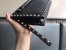 Valentino Medium Rockstud Clutch In Black Calfskin