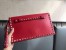 Valentino Medium Rockstud Clutch In Red Calfskin