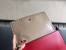 Valentino Medium Rockstud Clutch In Red Calfskin