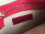 Valentino Medium Rockstud Clutch In Red Calfskin