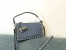 Valentino Small Rockstud Crossbody Bag In Blue Grainy Calfskin