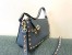 Valentino Small Rockstud Crossbody Bag In Blue Grainy Calfskin