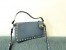 Valentino Small Rockstud Crossbody Bag In Blue Grainy Calfskin