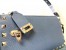 Valentino Small Rockstud Crossbody Bag In Blue Grainy Calfskin