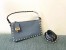 Valentino Small Rockstud Crossbody Bag In Blue Grainy Calfskin