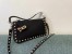 Valentino Small Rockstud Crossbody Bag In Black Grainy Calfskin