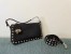 Valentino Small Rockstud Crossbody Bag In Black Grainy Calfskin