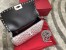 Valentino Rockstud Spike Medium Bag In Silver Metallic Lambskin
