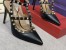 Valentino Rockstud Ankle Strap Pump 100mm In Black Grainy Calfskin