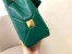 Valentino Roman Stud Chain Bag In Green Lambskin