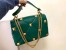 Valentino Roman Stud Chain Bag In Green Lambskin