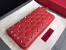 Valentino Rockstud Spike Zip Wallet In Piment Lambskin