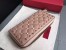 Valentino Rockstud Spike Zip Wallet In Pastel Pink Lambskin