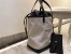 Saint Laurent Teddy Shopping Bag In Linen Canvas 