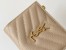 Saint Laurent Cassandre Bi-fold Wallet in Beige Matelasse Leather