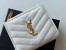 Saint Laurent Cassandre Bi-fold Wallet in White Matelasse Leather