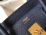 Hermes Navy Blue Clemence Birkin 35cm Bag