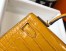 Hermes Kelly Mini II Bag In Yellow Embossed Crocodile Calfskin