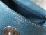 Hermes Lindy 26cm Bag In Blue Jean Clemence With PHW