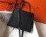 Hermes Black Clemence Kelly 25cm GHW Bag