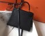 Hermes Black Clemence Kelly 28cm Bag