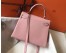 Hermes Pink Clemence Kelly 32cm Retourne Bag