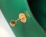 Hermes Mini Lindy Bag In Green Clemence Leather
