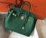 Hermes Malachite Clemence Birkin 30cm Bag