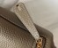 Hermes Mini Lindy Bag In Gris Tourterelle Clemence Leather