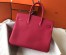 Hermes Rose Red Clemence Birkin 35cm Bag
