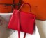 Hermes Red Clemence Kelly 25cm GHW Bag