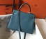 Hermes Blue Jean Clemence Kelly 32cm Retourne Bag