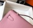 Hermes Kelly Pochette Bag In Mauve Sylvestre Epsom Leather