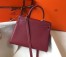 Hermes Bordeaux Clemence Kelly 25cm GHW Bag