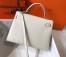 Hermes White Epsom Kelly 32cm Sellier Bag