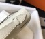 Hermes Kelly Pochette Bag In White Epsom Leather